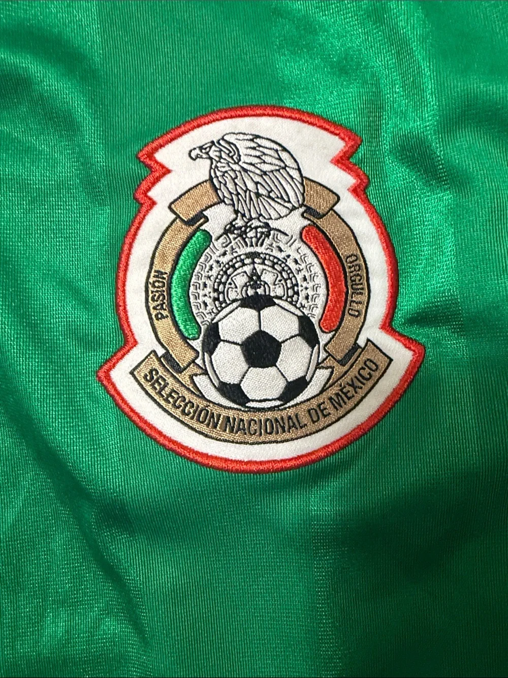 adidas Green Mexico Soccer Jersey with White Trim - men’s small